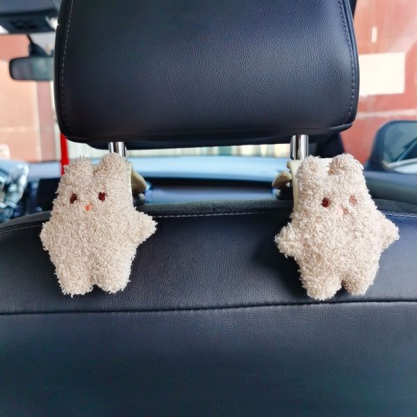 可愛小熊/兔子/獅子車用椅背掛鉤 
