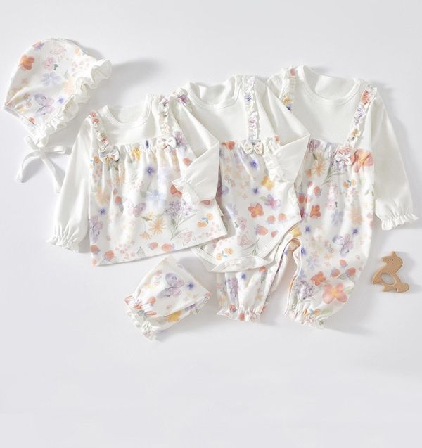 甜美蝴蝶假兩件包屁衣/連身裝/套裝 