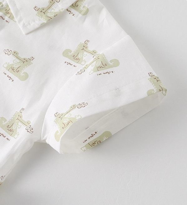 立體恐龍襯衫+短褲套裝 