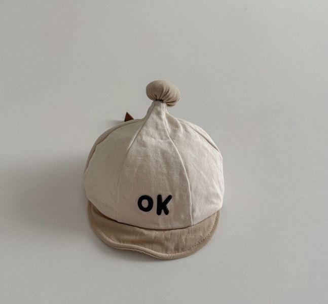 可愛豆丁ok刺繡棒球鴨舌帽 