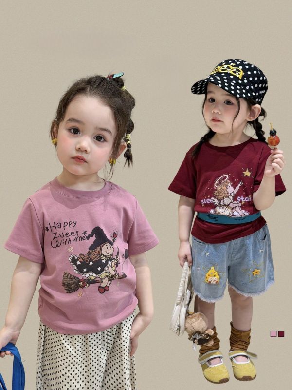 小魔女/小天使印花寬鬆上衣 