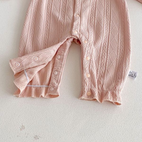 草莓翻領麻花開釦連身裝(含髮帶) 