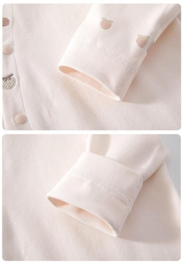 水果刺繡荷葉飛袖連身裝 
