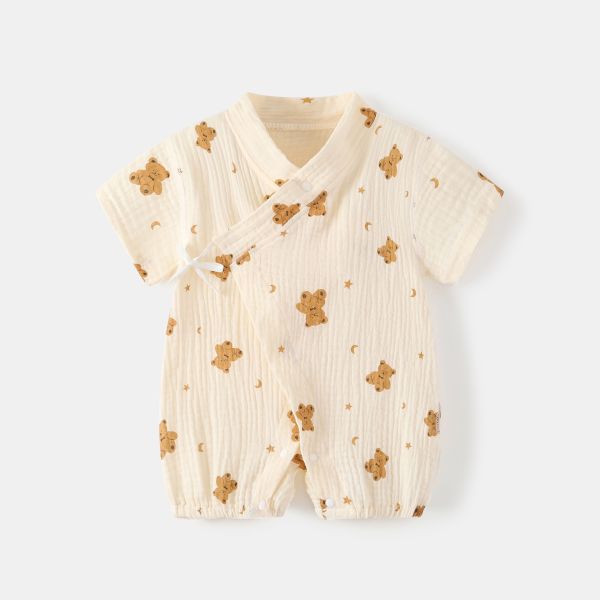 新生兒紗布棉透氣和服連身裝 