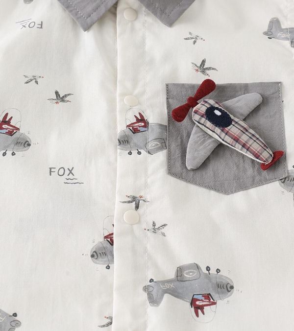 帥氣飛機翻領開釦連身裝 