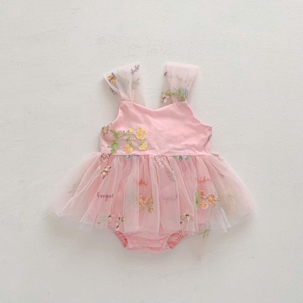 森林系碎花網紗包屁裙 