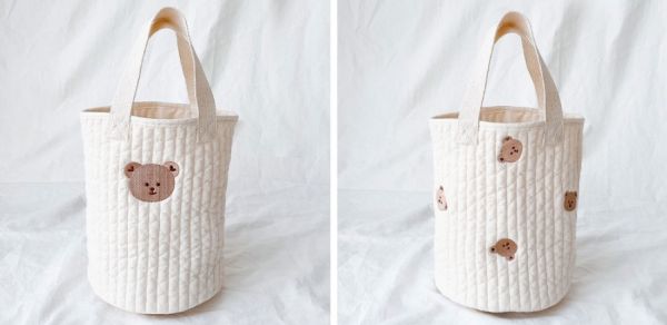 韓同款刺繡手提收納包 