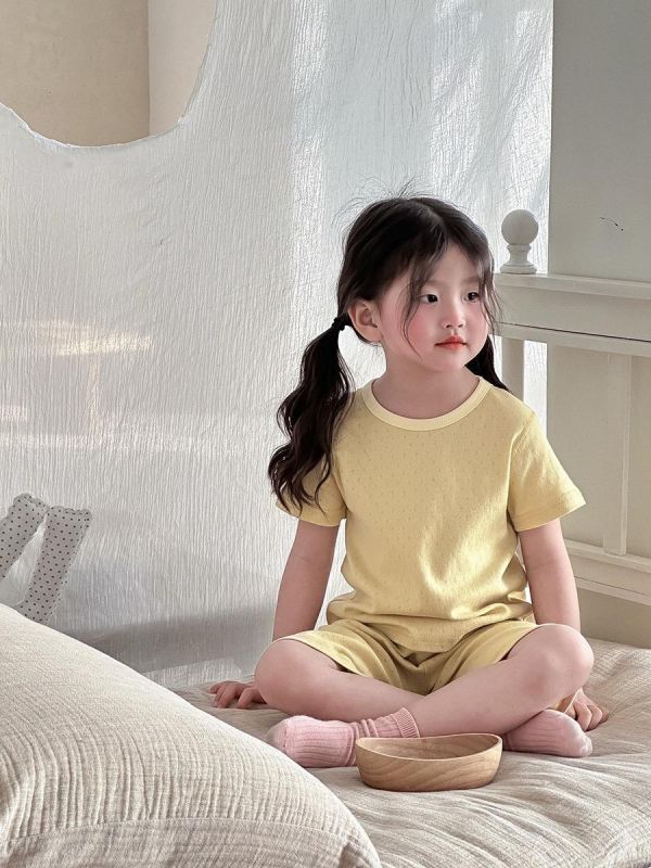 純棉彈力短袖微孔透氣居家套裝 