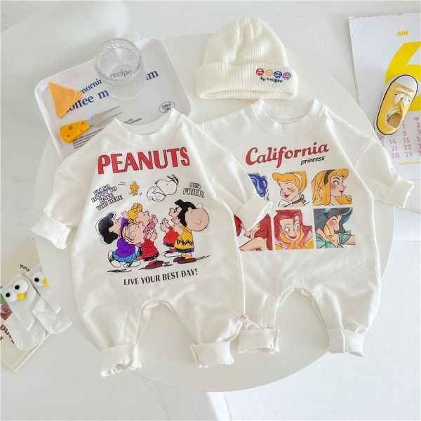 可愛卡通史努比/公主印花連身裝 