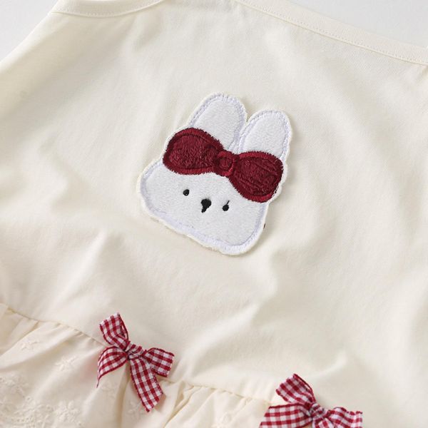 甜美兔子蝴蝶結細肩包屁裙 