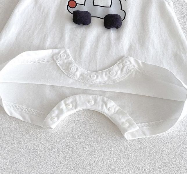 可愛噗噗汽車簡約連身裝 