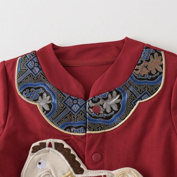 限定款-馬踏祥雲復古周歲連身裝 