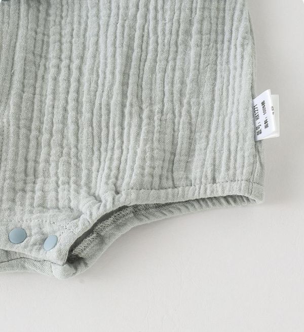 假兩件貓咪領帶吊帶包屁衣 