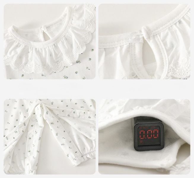 新生兒蕾絲領開釦連身裝(7款) 