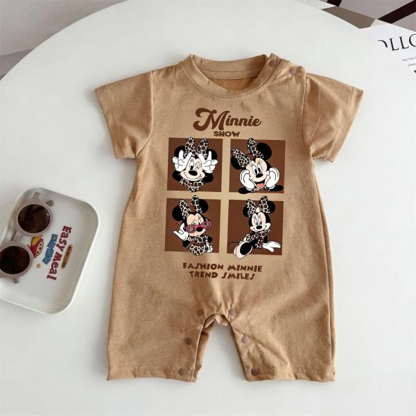 咖色麵包牛奶/米妮連身裝 