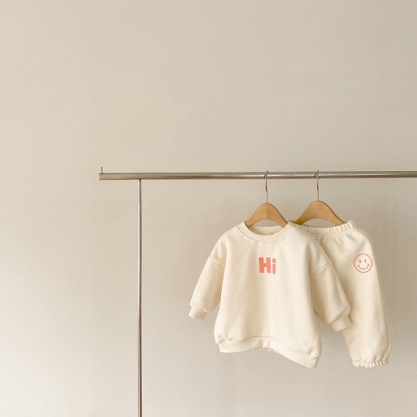 糖果色字母笑臉兩件式套裝 