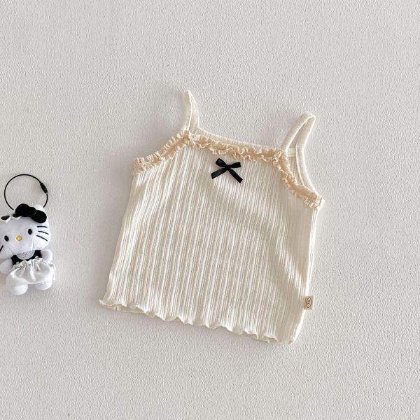 蝴蝶結螺紋上衣/背心/長褲 