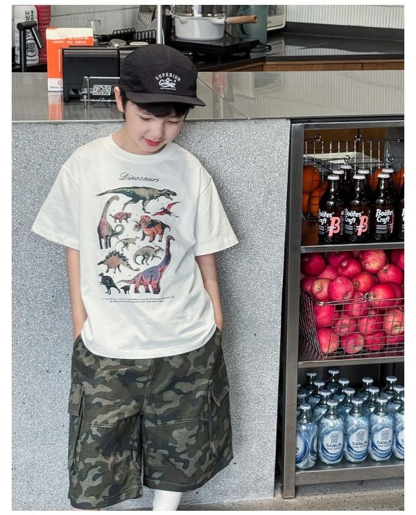 溫變色恐龍印花T恤上衣 