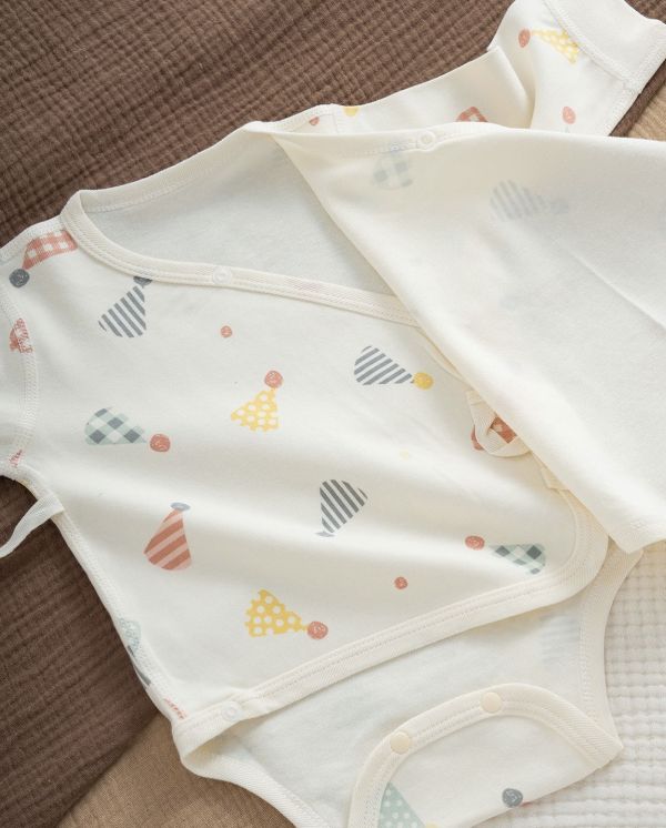 新生兒生日帽印花包屁衣/連身裝 