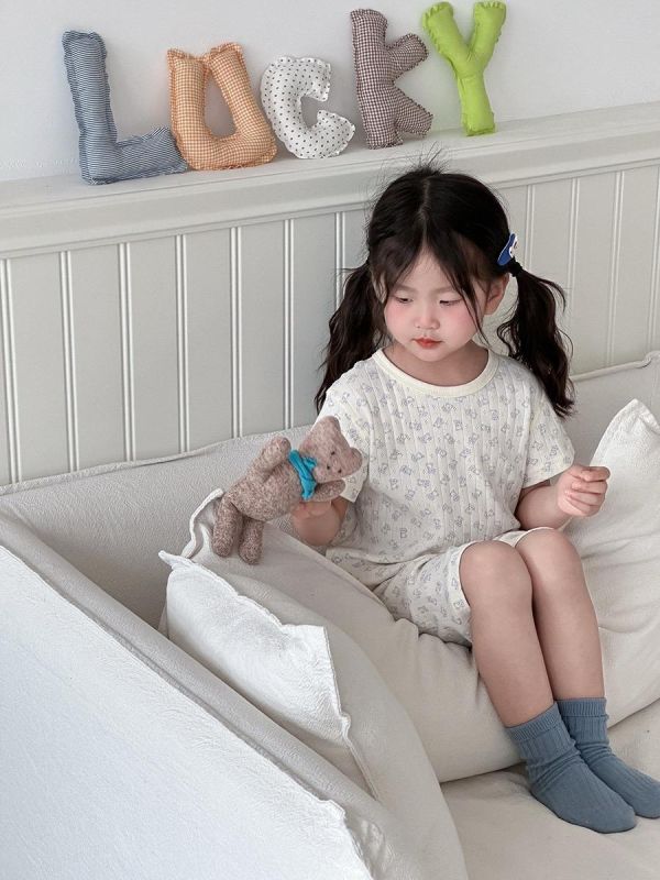 純棉彈力短袖微孔透氣居家套裝 