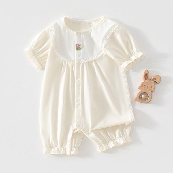 夏季超萌假圍兜開釦連身裝(2色) 