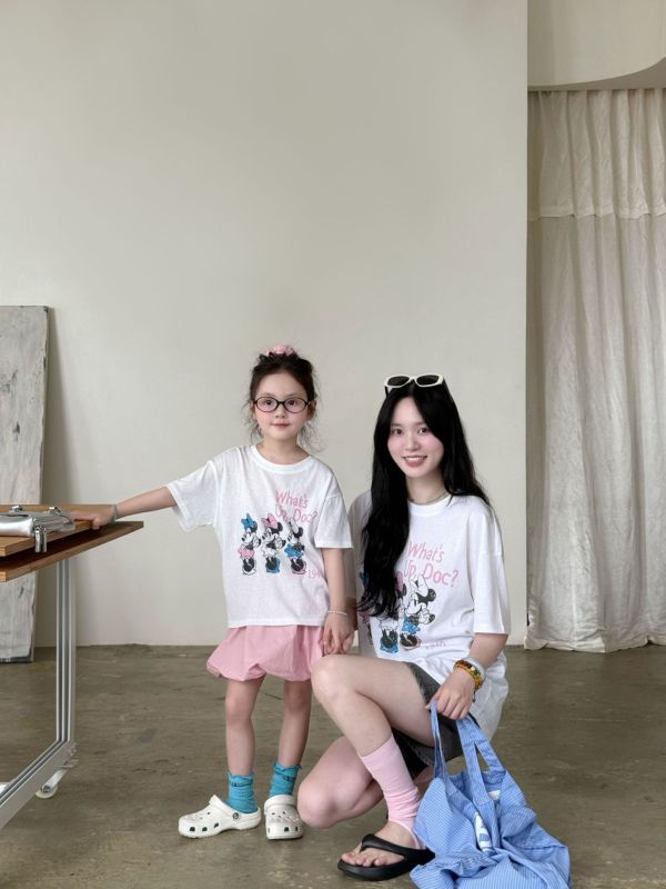 親子款米奇印花寬鬆上衣 