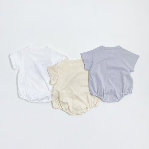 素色恐龍印花簡約包屁衣 