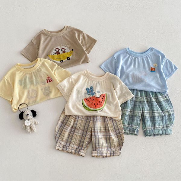 夏季薄款卡通印花T恤上衣 