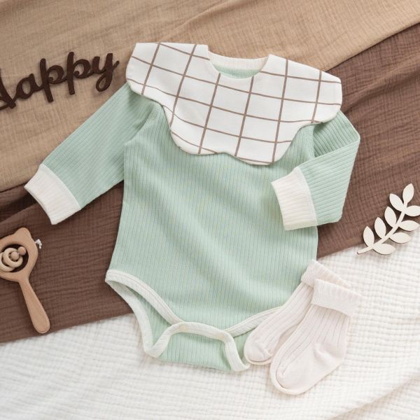 新生兒百搭螺紋極簡包屁衣系列(3色) 