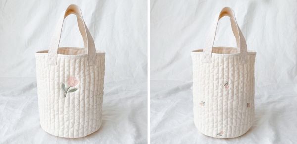 韓同款刺繡手提收納包 