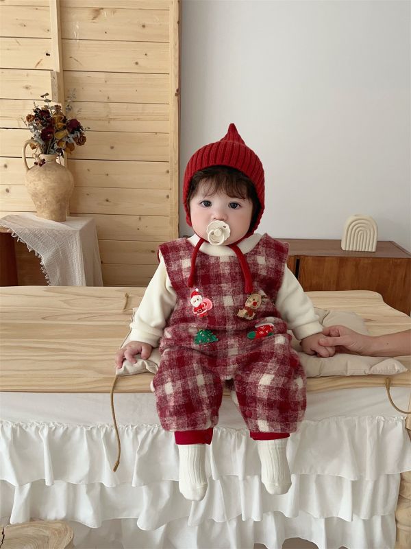聖誕新年兩件式背帶套裝 