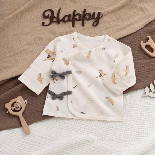 新生兒搖搖馬純棉反包手半背衣 