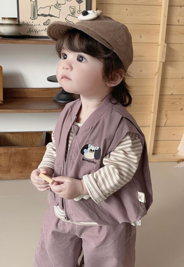 好好看！顯白紫色背心式三件套套裝 