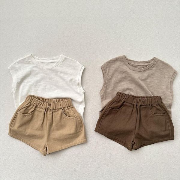 基礎百搭素色鬆緊休閒短褲 