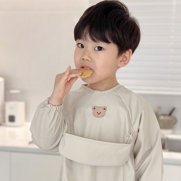 兒童不怕髒防水防油吃飯圍兜 
