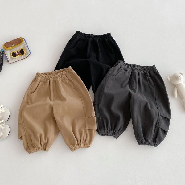 百搭素色小標素色束口褲 