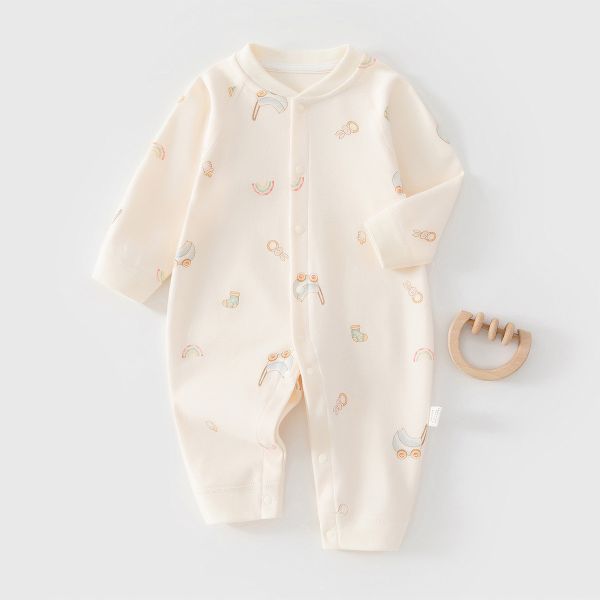 新生兒春秋四季新印花開釦連身裝(5款) 