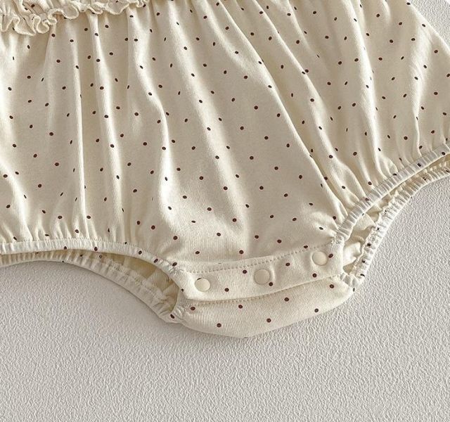 木耳邊貓咪點點包屁衣 