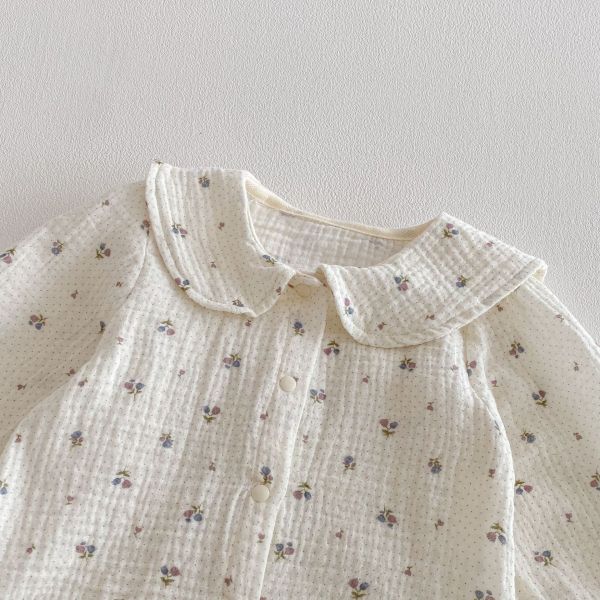 兩件式碎花兔耳上衣+愛心背帶連身裝 