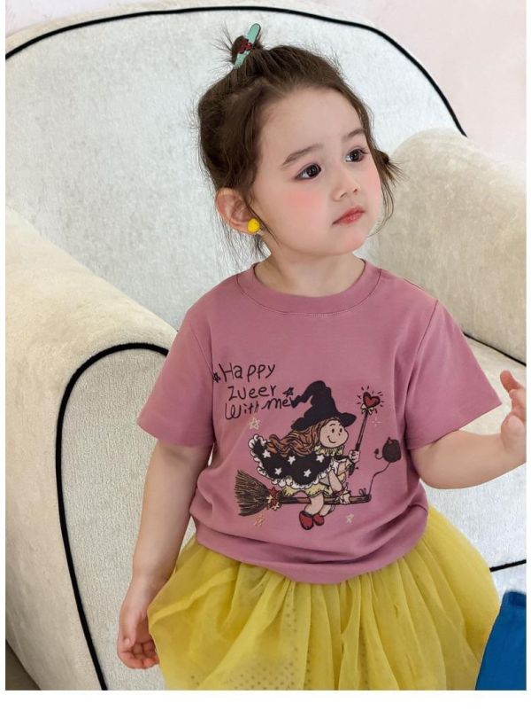 小魔女/小天使印花寬鬆上衣 