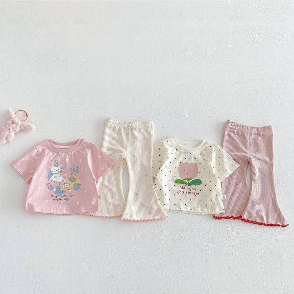 星星/素色滾邊喇叭垮 