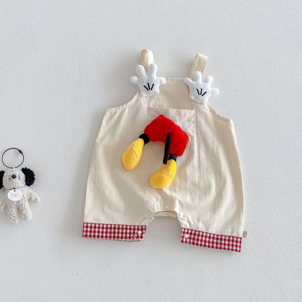 米奇滿印背心/立體米奇屁股吊帶褲 