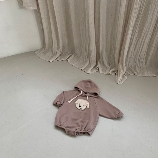 狗狗刺繡連帽包屁衣 