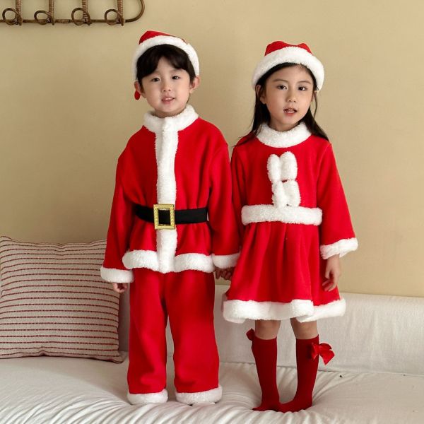 聖誕造型男女童套裝/連身裙(含聖誕帽) 