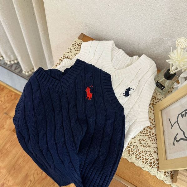 百搭針織刺繡麻花背心 
