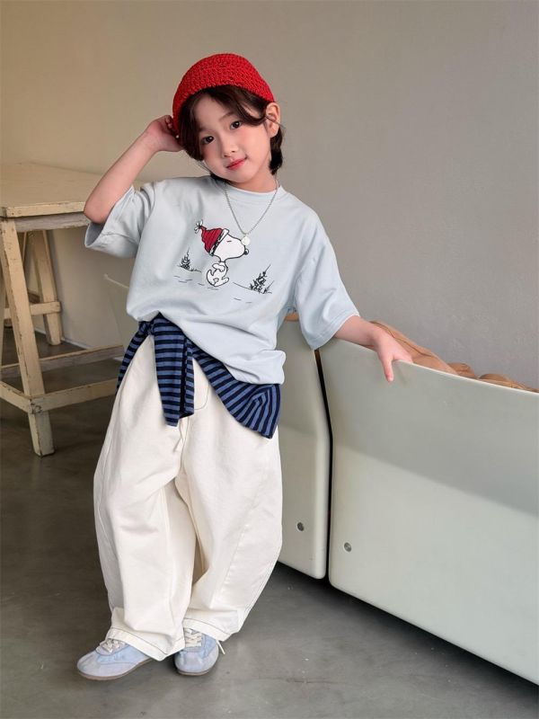 可愛卡通史努比印花T恤上衣 