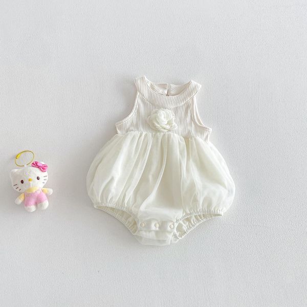 小香風立體小花削肩包屁衣 