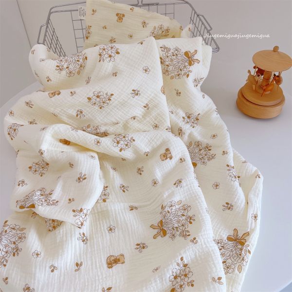 六層紗透氣柔軟純棉浴巾/蓋毯/被被 