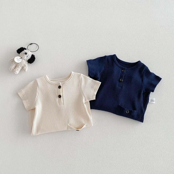 素色螺紋單口袋超彈連身裝 