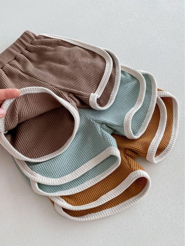 華夫格小熊印花兩件式套裝 